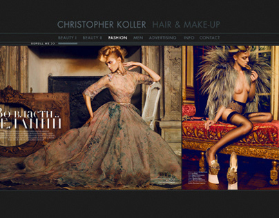 Website für Make-up-Artist Christopher Koller