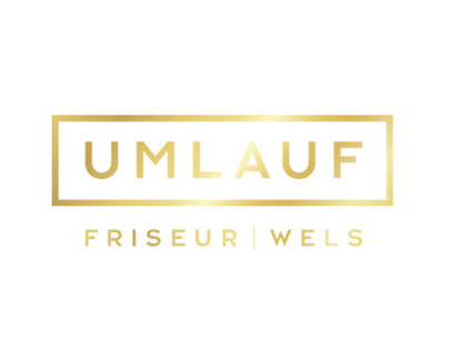 Goldenes Logo Friseur Umlauf Wels